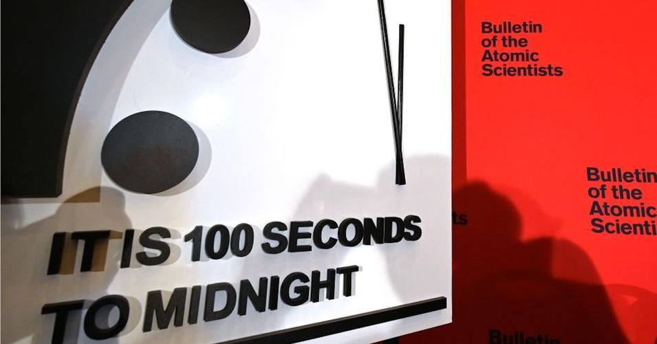 Humanity remains closer than ever to the apocalypse, according to the Bulletin of the Atomic Scientists' "Doomsday Clock." (Photo: Eva Hambach/AFP via Getty Images)