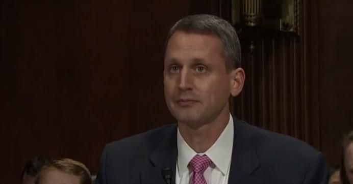 Kyle Duncan speaking on Nov. 29, 2017 to the Senate Judiciary Committee hearing on his nomination by President Donald Trump to be judge of the 5th Circuit Court of Appeals. (Photo: CSPAN)