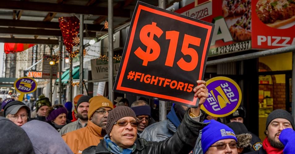 "If Democrats take back the Senate," Sen. Bernie Sanders (I-Vt.) said on Monday, November 9, 2020, "we will increase the minimum wage from a starvation wage of $7.25 an hour to a living wage of at least $15 an hour." (Photo: Erik McGregor/LightRocket via Getty Images)