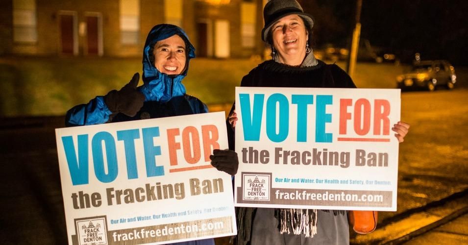 Denton, Texas passed a ban on fracking last week. (Photo courtesy of Frack Free Denton)