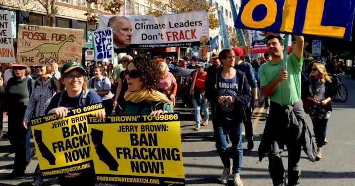 Anti-fracking demonstrators