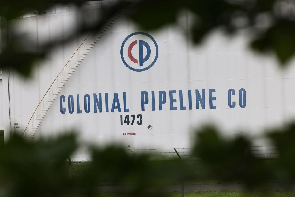 Fuel tanks are seen at Colonial Pipeline's Linden Junction Tank Farm on May 10, 2021 in Woodbridge, New Jersey. Colonial Pipeline was forced to shut down the largest U.S. pipeline system on Friday after a ransomware attack. (Photo: Michael M. Santiago/Getty Images)