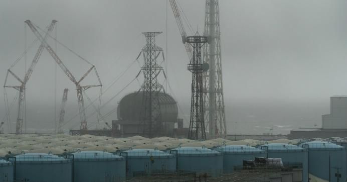 Storage tanks for radioactive water stand at Tokyo Electric Power Co.'s (Tepco) Fukushima Dai-ichi nuclear power plant on January 29, 2020 in Okuma, Fukushima Prefecture, Japan.