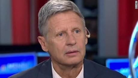 Screenshot from MSNBC's Morning Joe, when Gary Johnson appeared to have never heard of Aleppo.