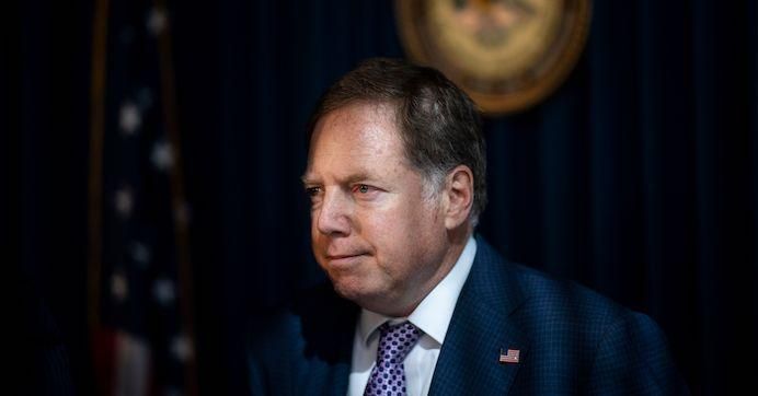 U.S. Attorney for the Southern District of New York Geoffrey Berman speaks during a press conference October 10, 2019 in New York City. 