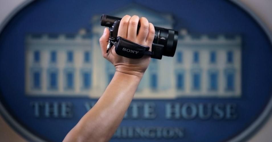camera, White House logo