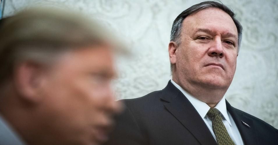 Secretary of State Mike Pompeo is seen here with President Donald Trump in August 2020. (Photo: Jabin Botsford/Washington Post via Getty Images)