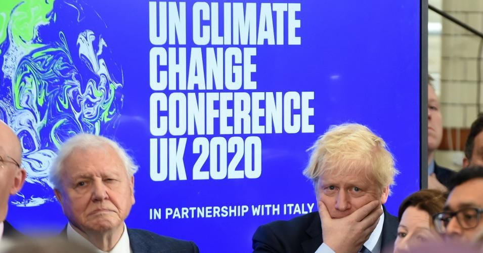 Sir David Attenborough and United Kingdom Prime Minister Boris Johnson 