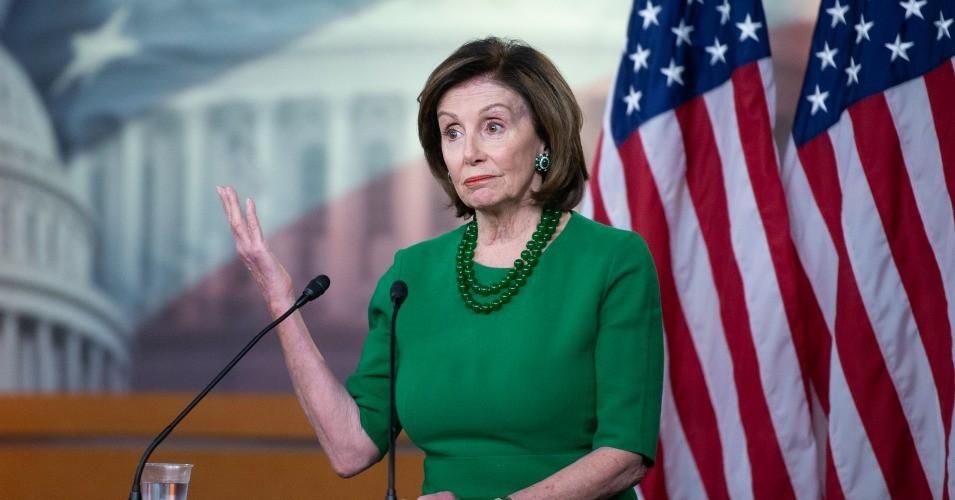 Speaker of the House Nancy Pelosi, (D-Calif.)., speaks during her weekly news conference in Washington on Thursday, March 12, 2020. (Photo: Caroline Brehman/CQ-Roll Call, Inc via Getty Images)