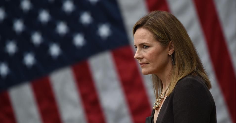 Judge Amy Coney Barrett is nominated to the U.S. Supreme Court by President Donald Trump in the Rose Garden of the White House in Washington, D.C. on September 26, 2020. (Photo: Olivier Douliery/AFP via Getty Images)