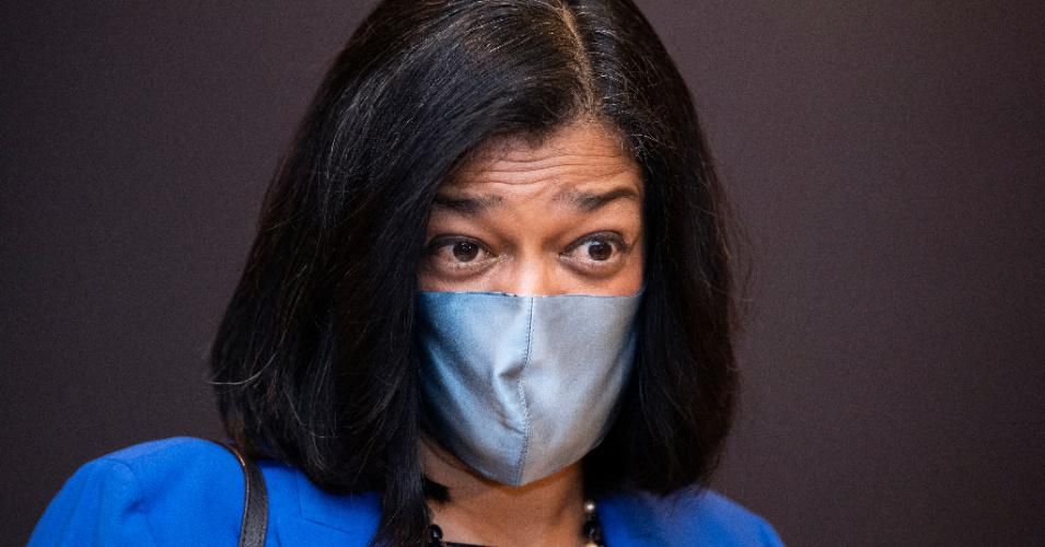 Rep. Pramila Jayapal (D-Wash.) leaves a Capitol security task force briefing in the Capitol Visitor Center on Monday, March 8, 2021. (Photo: Tom Williams/CQ-Roll Call, Inc. via Getty Images)