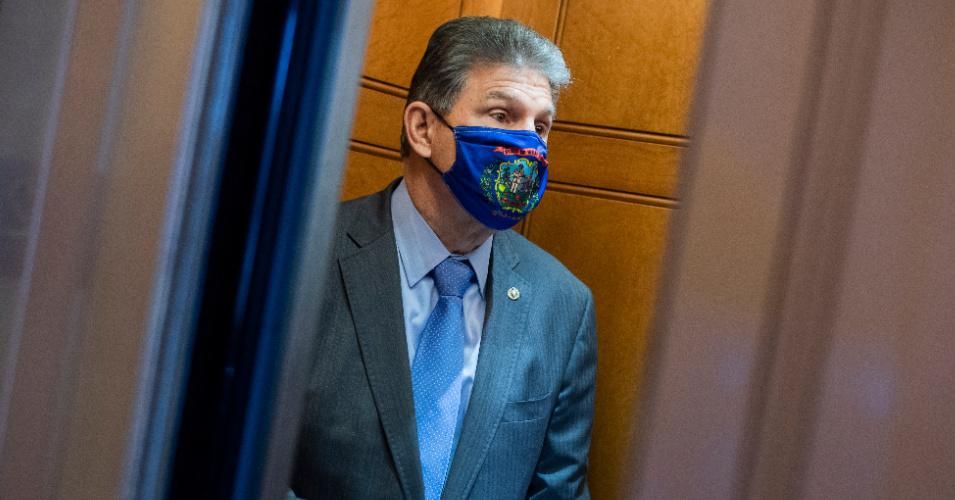Sen. Joe Manchin (D-W.Va.) is seen during a Senate vote in the Capitol on Thursday, March 25, 2021.