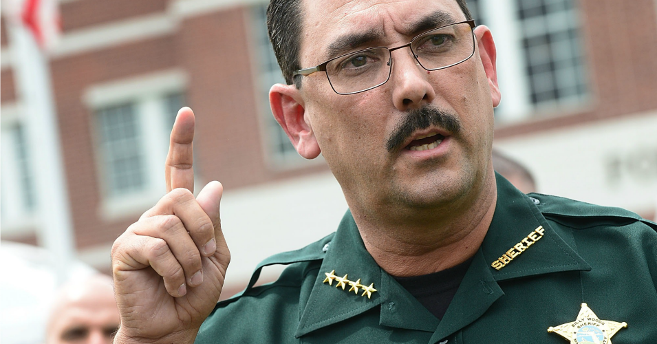 Marion County Sheriff Billy Woods speaks during a press conference at Forest High School on April 20, 2018 in Ocala, Florida. (Photo: Gerardo Mora/Getty Images)
