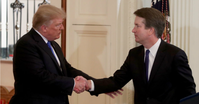President Donald Trump introduces U.S. Circuit Judge Brett M. Kavanaugh as his nominee to the United States Supreme Court during an event in the East Room of the White House July 9, 2018 in Washington, DC. (Photo: Mark Wilson/Getty Images)