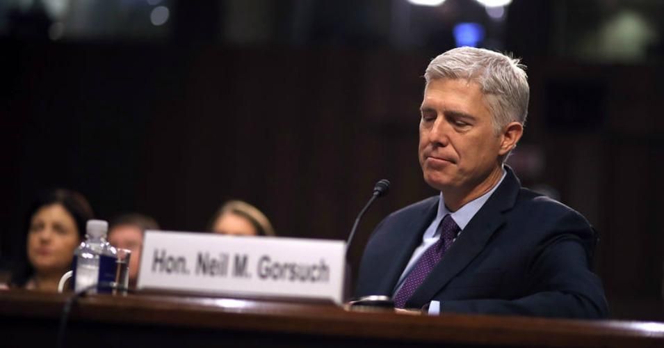 Judge Neil Gorsuch during his Senate hearing earlier this month.