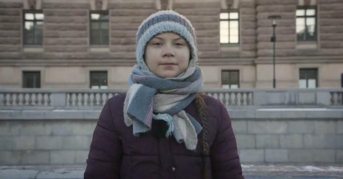 Greta Thunberg, who ignited global "school strikes for climate," delivers a video address urging those in positions of power to take bold climate action. 