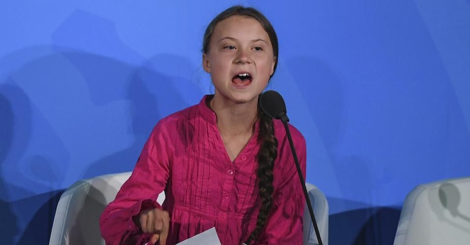 Greta Thunberg speaks during the UN Climate Action Summit on September 23, 2019 at the United Nations Headquarters in New York City.