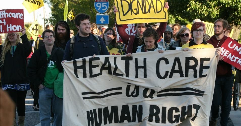 Maryland residents march for the human right to health care in October 2013. (Photo: United Workers/flickr/cc)