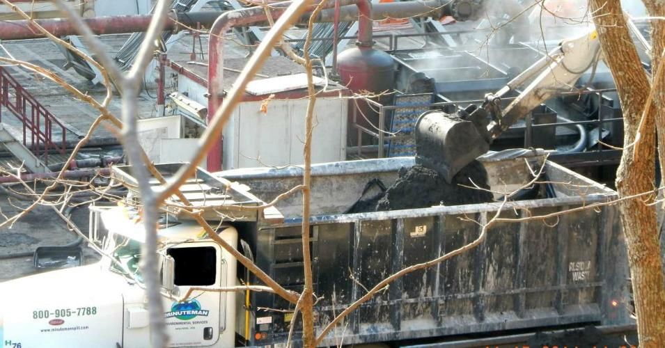 Byproducts of hydraulic fracturing, or fracking, create radioactive waste like the truckload shown here in West Virginia. (Photo: courtesy of Bill Hughes)