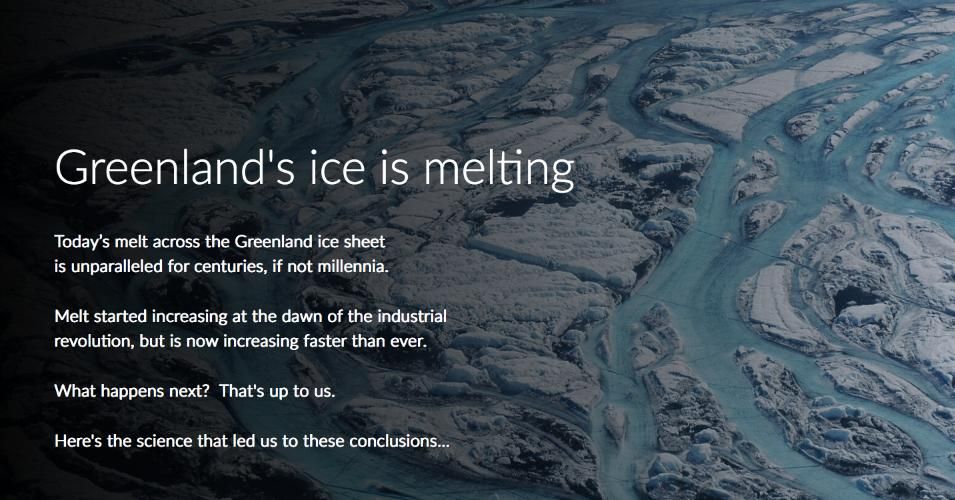 Greenland's ice is melting...