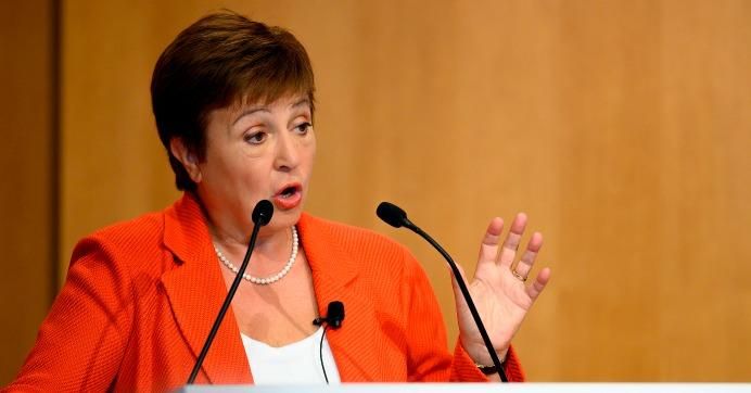 Managing Director of the International Monetary Fund (IMF) Kristalina Georgieva speaks on new research on the financial services sector and its impact on income inequality, in Washington, D.C, on January 17, 2020. 