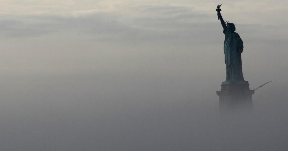 Statue of Liberty through the morning fog from the Staten Island Ferry. (Photo: Brian Angell/flickr/cc)
