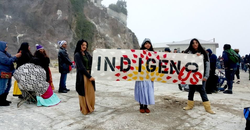 Indigenous people gathered on Alcatraz Island to celebrate their culture on Indigenous Peoples Day.