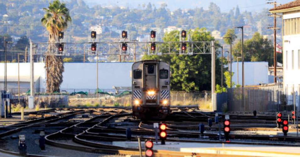 Amtrak Pacific Surfliner train passing the Railroad Junctions of Los Angeles Union Station. All the public transportations include the Amtrak train have a tough time during COVID-19 pandemic. (Photo: iStock/Getty Images)