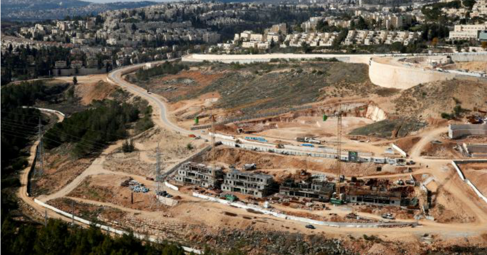 Settlements under construction in the West Bank.