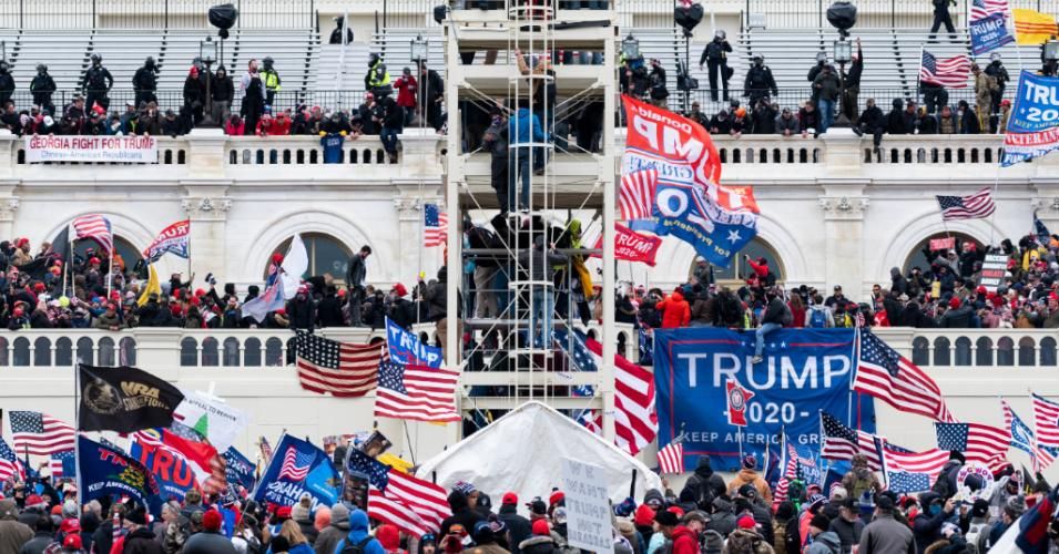Supporters of then-President Donald Trump occupy the west front of the U.S. Capitol on Wednesday, January 6, 2021. (Photo: Bill Clark/CQ-Roll Call, Inc via Getty Images)