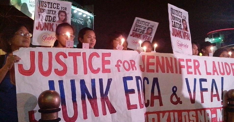Candle-lighting to demand "Justice for Jennifer in Manila, Philippines. (Photo: Gabriela)