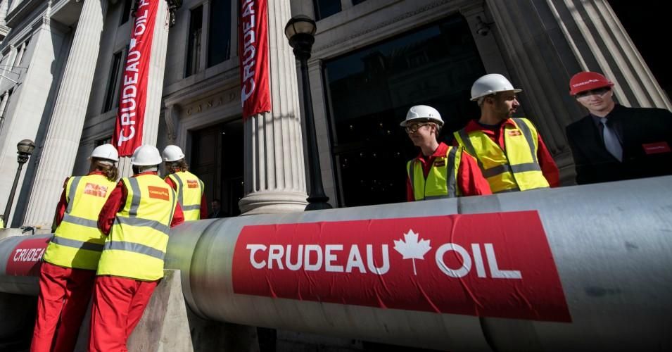 Crudeau Oil protest