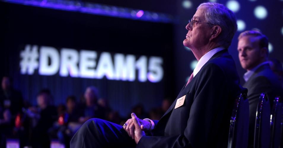 David Koch at the 2015 Defending the American Dream Summit at the Greater Columbus Convention Center in Columbus, Ohio.