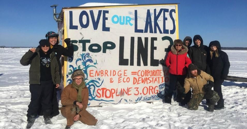 Climate campaigners and Indigenous groups in Minnesota continue to fight against Enbridge's Line 3 Pipeline. (Photo: Honor the Earth/Facebook)