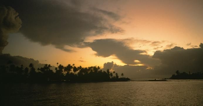 A sunset in the Marshall Islands