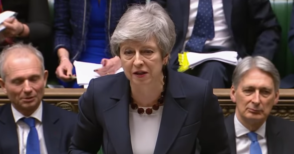 British Prime Minister Theresa May takes questions from lawmakers on Wednesday during Question Time. 