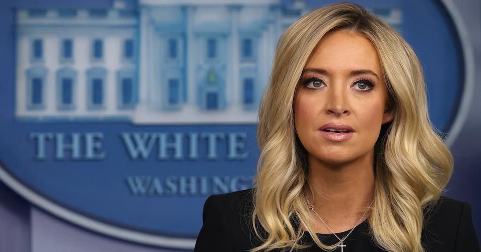 White House Press Secretary Kayleigh McEnany holds her first on-camera news conference in the James Brady Press Briefing Room at the White House May 01, 2020.