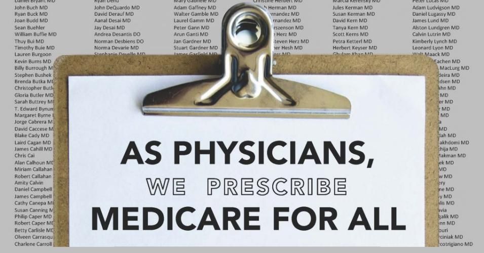 More than two thousand physicians published an open letter to the American public, prescribing single-payer Medicare for All, in a full-page ad in The New York Times that will run in the print edition on Tuesday, January 21, 2020. On Monday, in a separate but related move, the American College of Physicians (ACP), a national organization representing 159,000 internists, officially endorsed single-payer Medicare for All reform. The ACP is the largest medical specialty society and second-largest physician gro