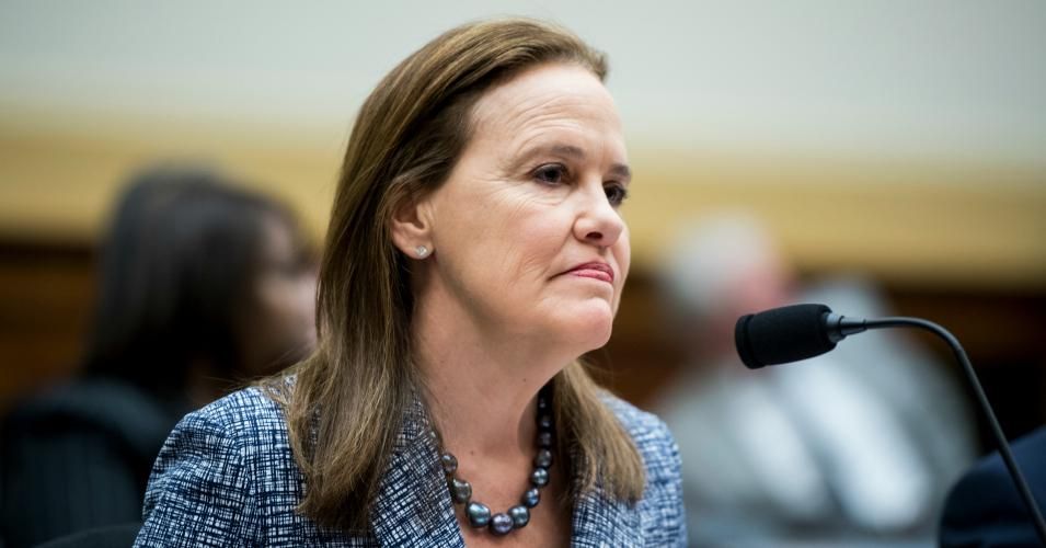 Former Defense Undersecretary for Policy Michele Flournoy prepares to testify during a House Foreign Affairs Committee hearing on Wednesday, March 13, 2019.