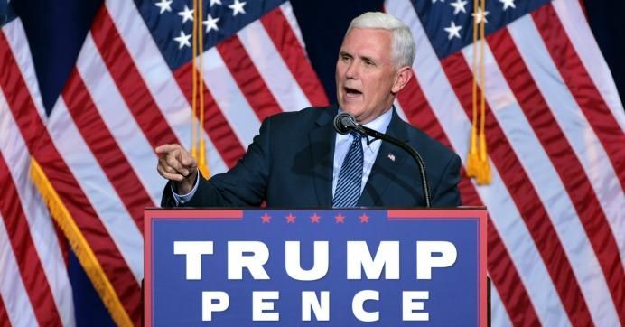 Republican vice-presidential nominee Mike Pence