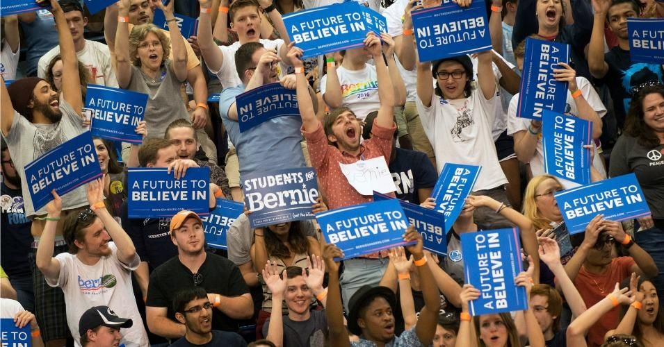 Bernie Sanders revved up the crowd at Penn State University last week. (Photo: Penn State/flickr/cc)
