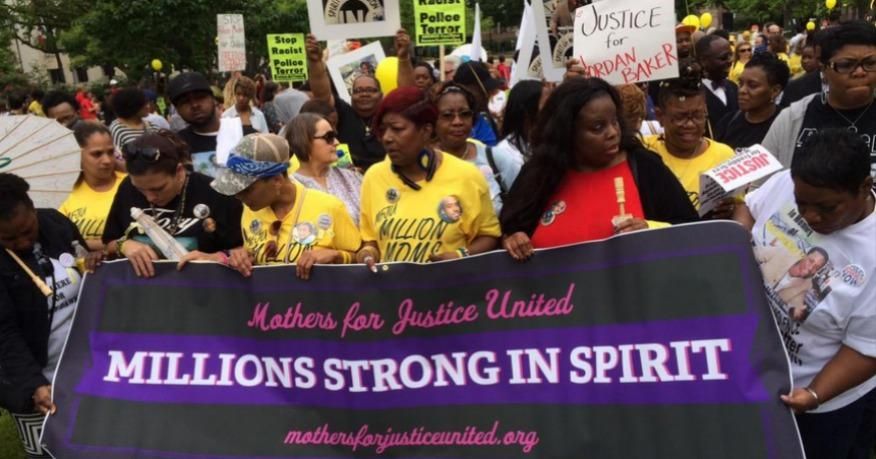 Million Moms March in Washington, D.C. kicks off with more than 50 mothers of children killed by police.(Photo courtesy of John Zangas/DC Media Group)