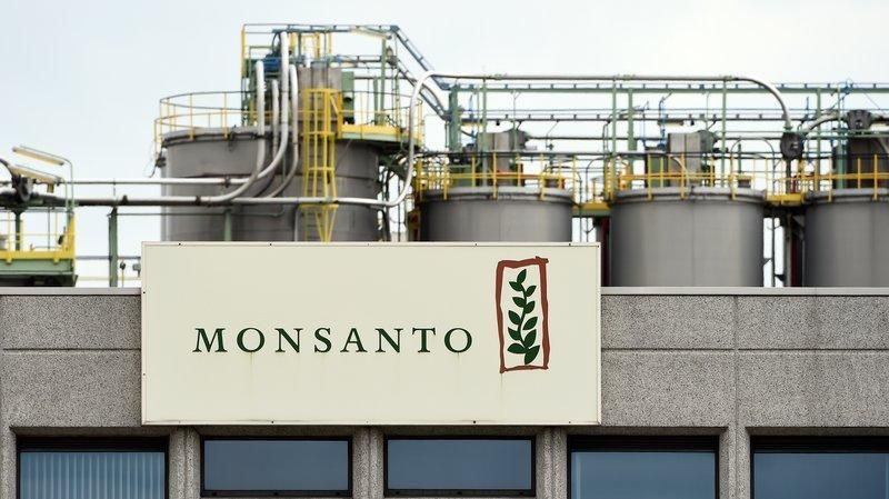 A Monsanto sign on a manufacturing site in Belgium.