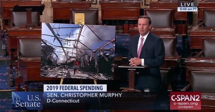 U.S. Senator Chris Murphy on the Senate floor