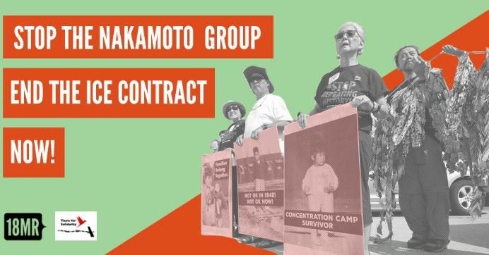 At a Japanese American-led direct action Monday, immigrant rights activists attempted to confront CEO Jenni Nakamoto over her company's contract with ICE, which they say represents a particular affront to human rights given her family's history at internment camps during World War II.
