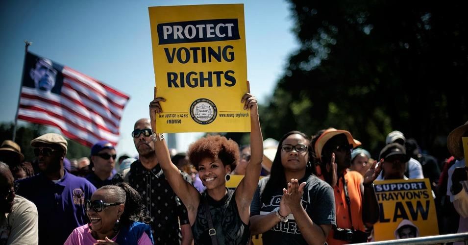  "HB589 forces the communities who have faced the greatest barriers—who have shed blood and tears to access the ballot— to overcome hurdles once again to exercise their most fundamental right to vote," said NC NAACP president Rev. Dr. William J. Barber II. (Photo: Scout Tufankjian / Polaris)