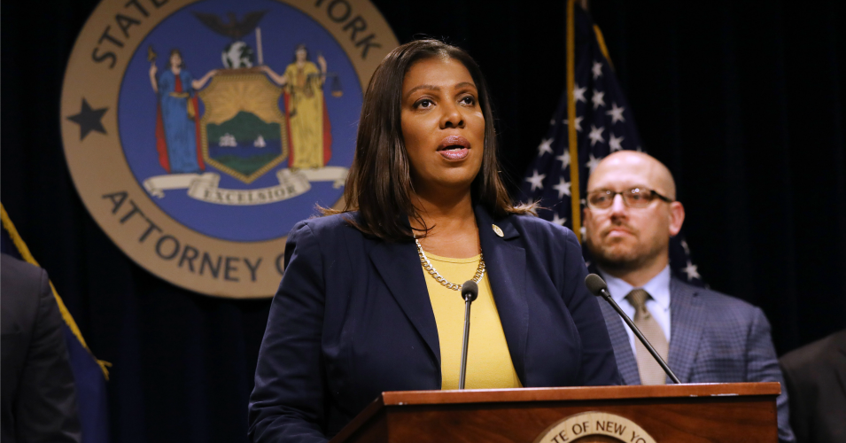 New York state Attorney General Letitia James speaks at a press conference on November 19, 2019 in New York City. (Photo: Spencer Platt/Getty Images)