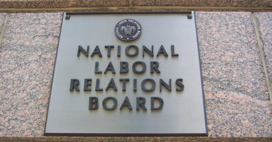 A plaque on the exterior of the National Labor Relations Board headquarters in Washington, D.C. (Photo: Gerald Shields/Wikimedia Commons)