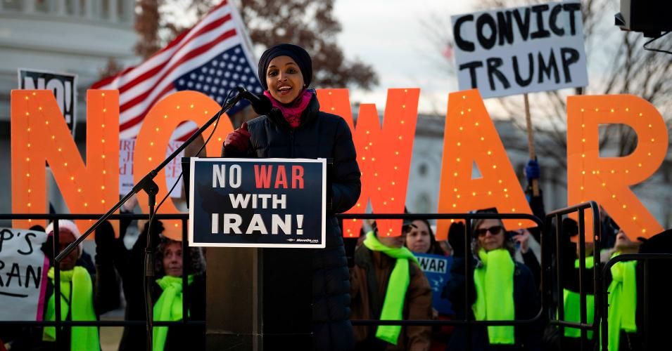 US Congresswoman Ilhan Omar (D-Minn.) speaks on Capitol Hill in Washington, DC, on January 9, 2020, during a rally on "No War with Iran". (Photo: Jim Watson/AFP via Getty Images)