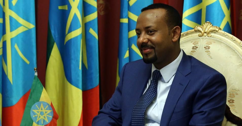 A file photo dated May 25, 2018 shows Ethiopia's Prime Minister Abiy Ahmed during his meeting with President of Rwanda, Paul Kagame (not seen) at the National Palace in Addis Ababa, Ethiopia. Ethiopian Prime Minister Abiy Ahmed Ali won a Nobel Peace Prize in 2019. (Photo by Minasse Wondimu Hailu/Anadolu Agency via Getty Images)